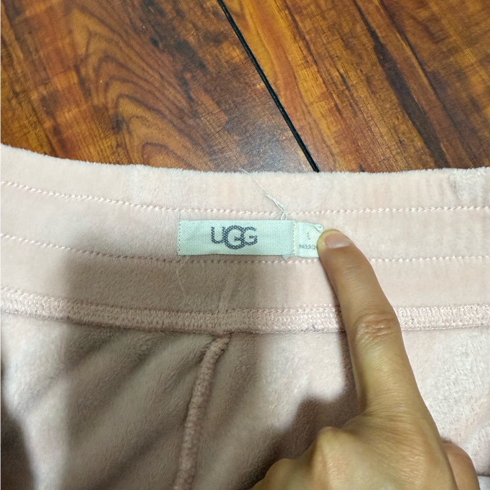 Ugg Pants Pink Solid Fleece Warm Lounge Size Large - image 4